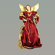 Krippenfigur · Gloriaengel mit Stoffkleid rot Nr. 17598