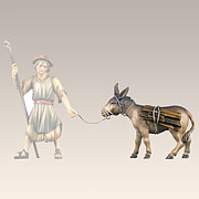 Krippenfigur · Esel mit Holz Nr. 700042-12