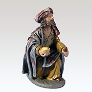 Krippenfigur · Kniender Hirte mit Turban Nr. 28001-1