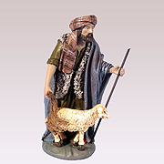 Krippenfigur · Hirte stehend mit Schaf Nr. 28006-3