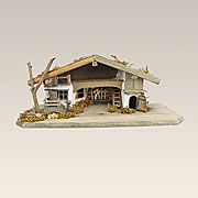 Vergrößern Mini-Krippenstall für Figuren 3,5 bis 6 cm