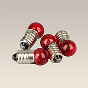 Vergrößern Glühbirnchen E5.5 rot 4,5 Volt 4er Set