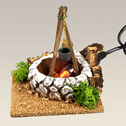 Vergrößern Steinlagerfeuer 230 Volt