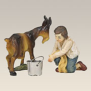 Polyresinfiguren · Junge mit Ziege beim Melken Nr. 20883