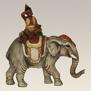 Polyresinfiguren · Elefant mit Mohr Nr. 23119