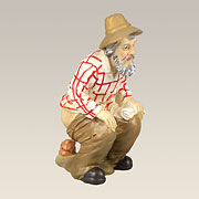 Polyresinfiguren · Bärtiger Caganer mit Hut Nr. 20966