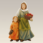 Polyresinfiguren · Hirtin mit Kind und Obstkorb Nr. 20904