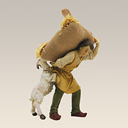 Polyresinfiguren · Knecht mit Strohsack und Ziege Nr. 20910