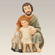 Polyresinfiguren · Hirte mit Kind und Schaf Nr. 20921