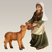 Polyresinfiguren · Bäuerin mit Kalb Nr. 20930