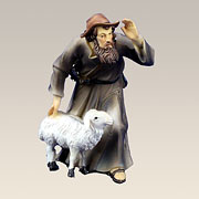 Polyresinfiguren · Hirte mit Hut und Schaf Nr. 16550