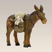 Esel mit Schaf im Gepäck für Figuren 14-16 cm