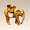 Elefant mit Gepäck für Fig. 15-20 cm Höhe 15,4 cm