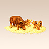 Wildschweinfamilie für Fig. 7-11 cm Höhe 3,7 cm