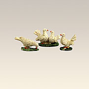 3-tlg. Taubengruppe für Figuren 11 - 13 cm