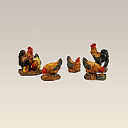 Hühnergruppe 5-tlg. für Figuren 5-7 cm Höhe 3 cm