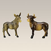 Set Ochse und Esel für Fig. bis 12 cm Höhe 10 cm