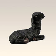 Krippentiere · Lamm schwarz liegend Nr. 17571