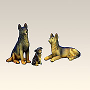 Schäferhundfamilie 3-teilig 6,5 cm