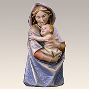 Devotionalien · Madonnenbüste mit Kind col. Nr. 095000 25 cm