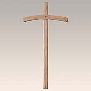 Devotionalien · Holzkreuz Balken gebogen 23 × 12 cm Nr. 44001