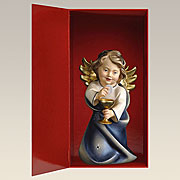 Engel mit Kelch aus Holz in Geschenkbox