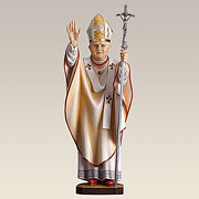 Statue Papst Benedikt XVI. coloriert