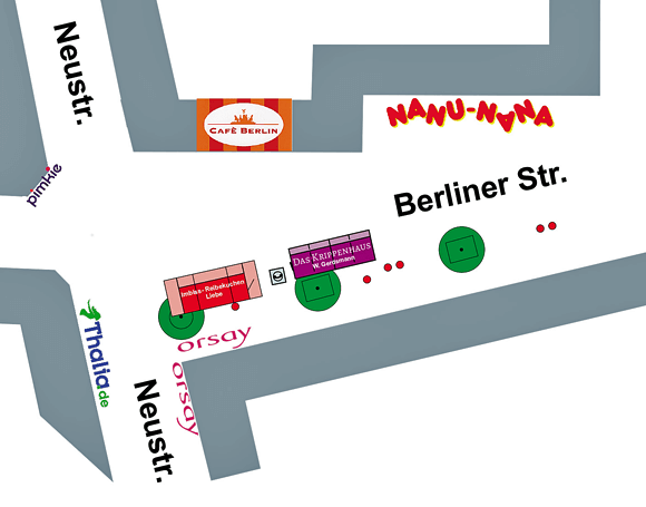 Standort vom Krippenhaus auf dem Weihnachtsmarkt in Euskirchen Standort