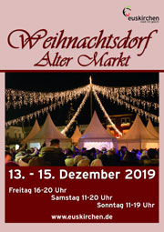 Weihnachtsmarkt auf dem Alten Markt 2019 in Euskirchen Weihnachtsdorf